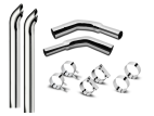 8 Inch Dia Hoosier Tip Exhaust Kit with 96 Inch Tall One Piece Top Pipe KW