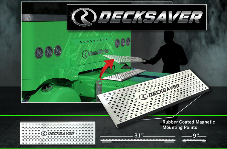 Decksaver Step Plate with Magnetic Securement Pads.